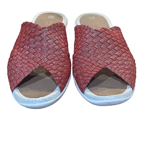 Bernie Mev. Women's Bon Bon Sandals Red Shimmer size EU 37 US 7 - Picture 6 of 12